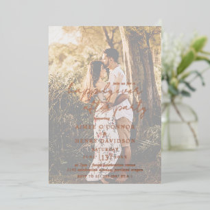 Rustic Script Photo Modern Wedding Reception