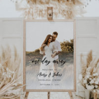 Rustic Script Photo One Day Away Rehearsal Dinner