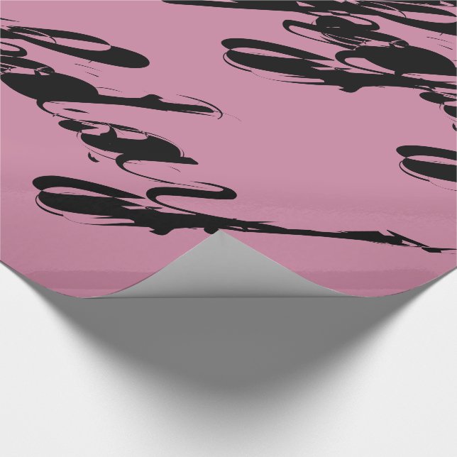 Rustic script pink Happy birthday wrap Wrapping Paper (Corner)