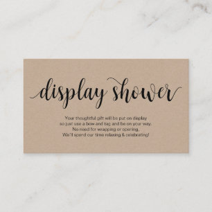 Rustic Script, Rustic Kraft, Display Shower Enclosure Card