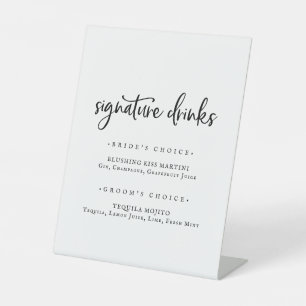 Rustic Script Signature Drinks Sign