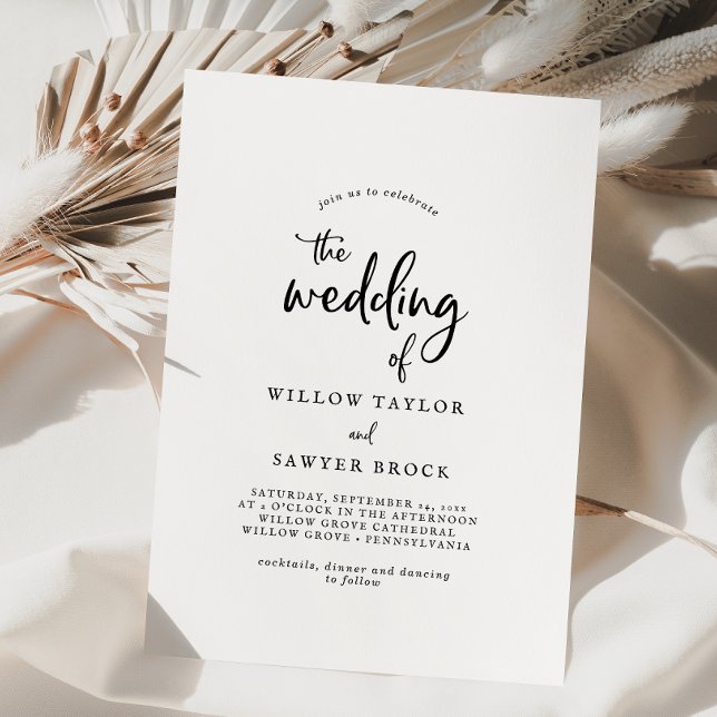 Rustic Script Wedding Invitation (Creator Uploaded)