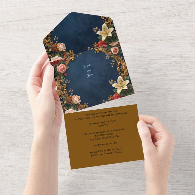 Rustic Seal and Send Wedding Invite (Tearaway)
