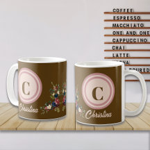 Rustic Season Florals Custom Monogram