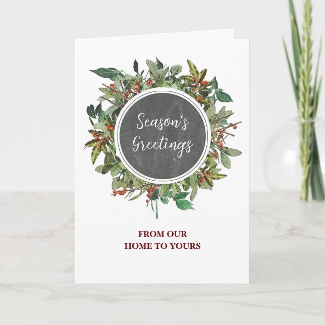 Rustic Season's Greetings Christmas Card (Front)