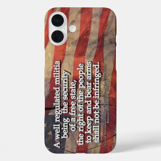 Rustic Second Amendment to the US Constitution Case-Mate iPhone Case (Back)