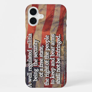 Rustic Second Amendment to the US Constitution iPhone 16 Plus Case