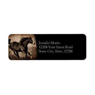 Rustic Sepia Galloping Horse