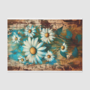 Rustic Shabby Chic White Daisies DB4L Decoupage Tissue Paper