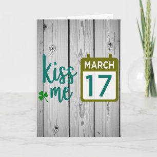 Rustic Shamrock Pattern Card