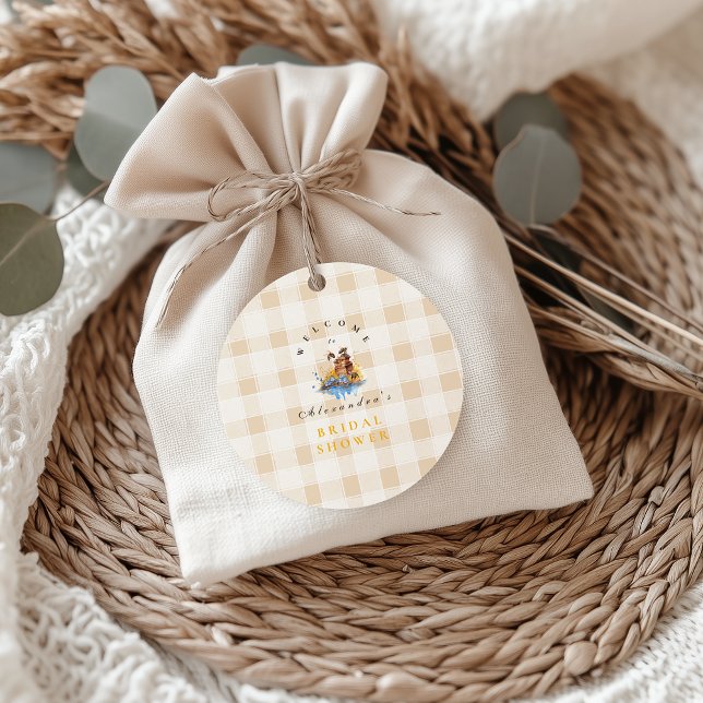  Rustic She Found Her Honey Bridal Classic Round Sticker (Creator Uploaded)