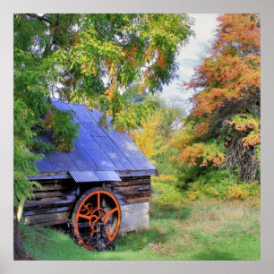 Rustic Shed Landscape Poster