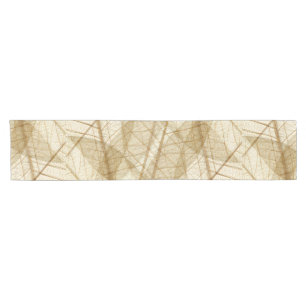 Rustic Sheer Lace Leaves Short Table Runner