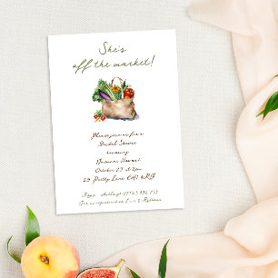 Rustic She's Off the Market Bridal Shower Invitation