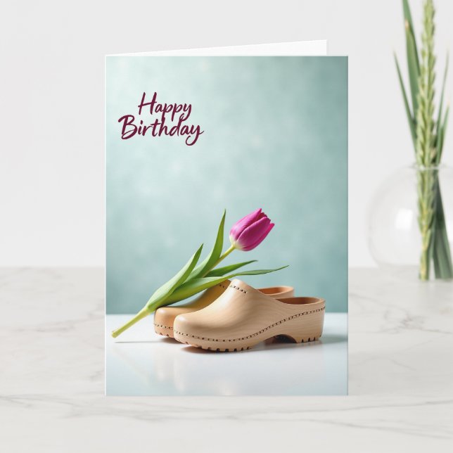 Rustic Shoe Birthday Card (Front)
