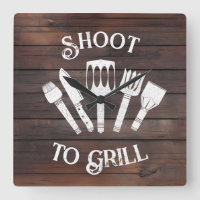 Rustic ‘Shoot To Grill’ – Funny BBQ Gift