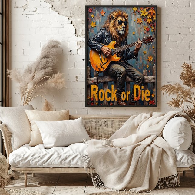 Rustic Shred: Lion's Autumn Rock Poster (Creator Uploaded)