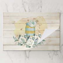  Rustic shubby chic mason jar white Table Setting 