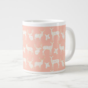 Rustic Silhouette Deer on Pink Speciality Mug