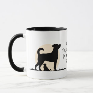 Rustic Silhouette of Mum & Pup with Emotional Bond Mug