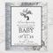 Rustic Silver Birch Tree Baby Announcement