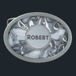 Rustic Silver Pattern Personalised Belt Buckle<br><div class="desc">Perfect Gift for Hubby,  Boyfriend or just to spoil yourself.</div>