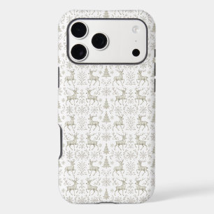 Rustic, Silver/White modern Christmas pattern