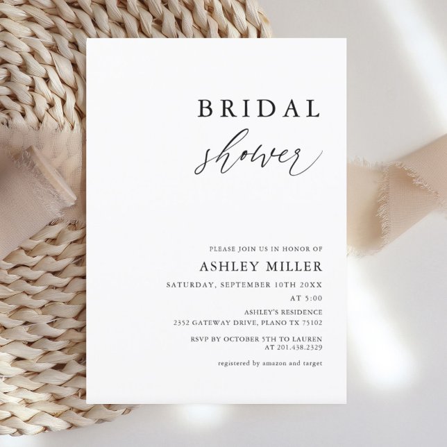Rustic Simple Bridal Shower Invitation (Creator Uploaded)