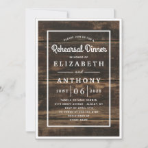 Rustic Simple Elegant Barn Wood Rehearsal Dinner