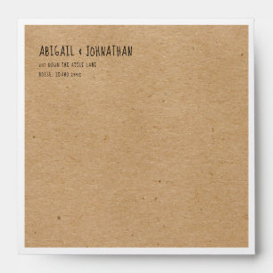 Rustic Simple Square  Envelope