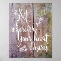 Rustic Sit Wherever Your Heart Desires Wedding