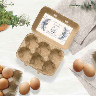 Rustic Sketched Farmhouse Egg Carton Label