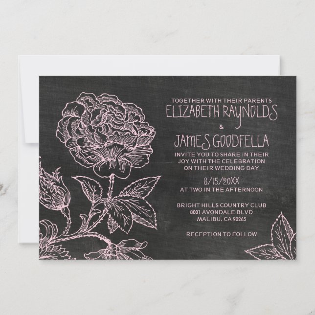 Rustic Slate Wedding Invitations (Front)