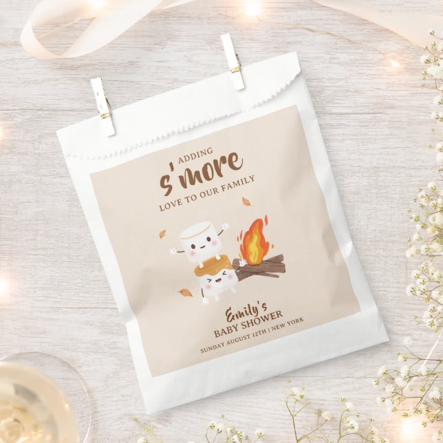 Rustic  S'more Love Campfire Baby Shower  Favour Bags (Clipped)