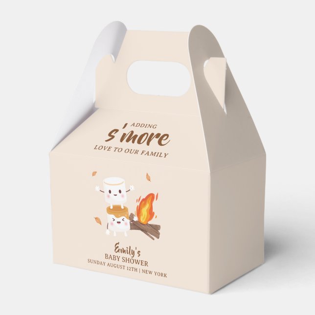 Rustic  S'more Love Campfire Baby Shower  Favour Box (Front Side)