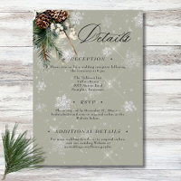 Rustic Snowfall Pine & White Floral Sage Wedding