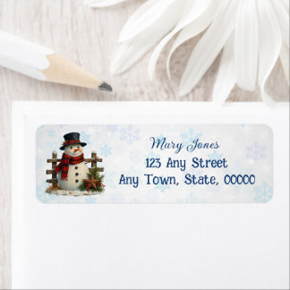 Rustic Snowman With Star Customised Christmas