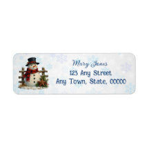 Rustic Snowman With Star Customised Christmas