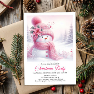 Rustic Snowy Forest Kids Printable Christmas  Invitation