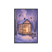 Rustic Snowy Forest Wall Art