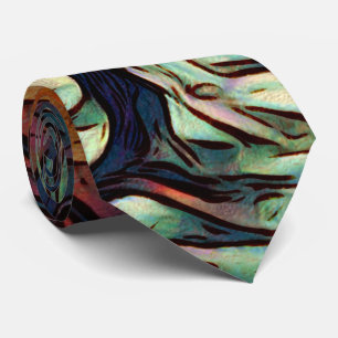 Rustic snowy winter forest tree tie