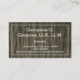 Rustic Solicitor Business Card