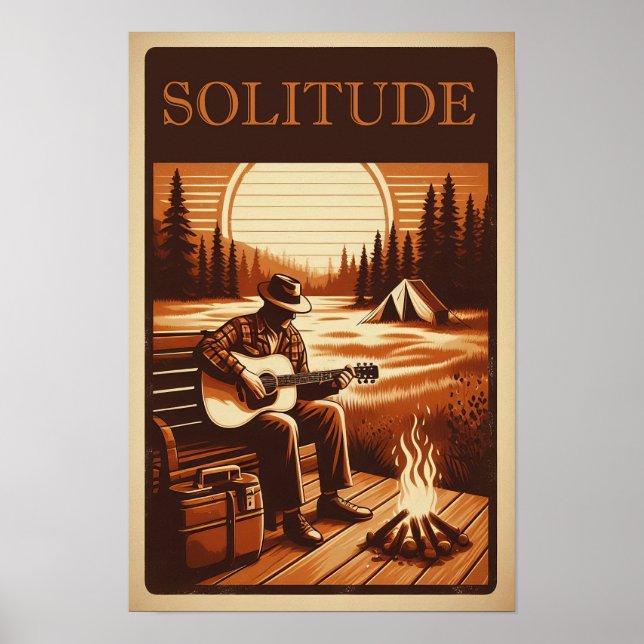 Rustic Solitude in a Mountain Wilderness Poster (Front)
