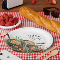 Rustic Soup Cook-Off Potluck Party Watercolor