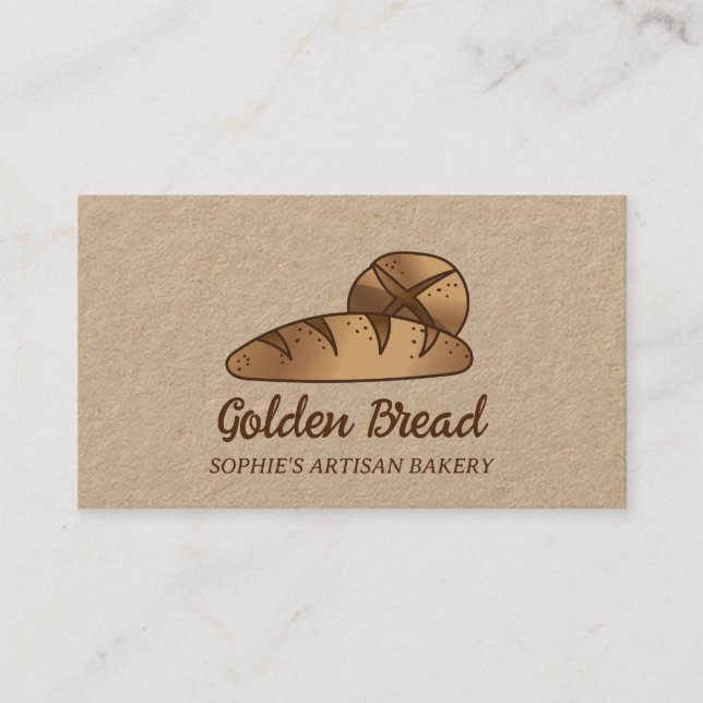 Rustic Sourdough Bread Bakery Baker  Business Card (Front)