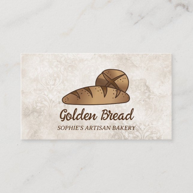 Rustic Sourdough Bread Bakery Baker  Business Card (Front)