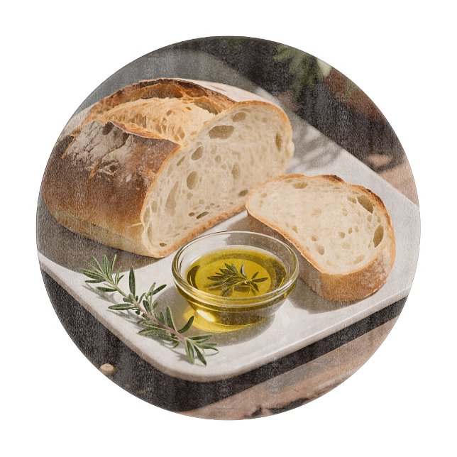 Rustic Sourdough Bread Olive Oil Cutting Board (Front)