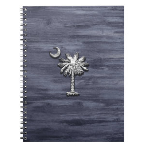 Rustic South Carolina Palmetto and Moon Notebook