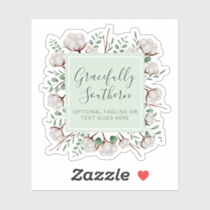 Rustic Southern Cotton Boll Flowers Boutique Logo