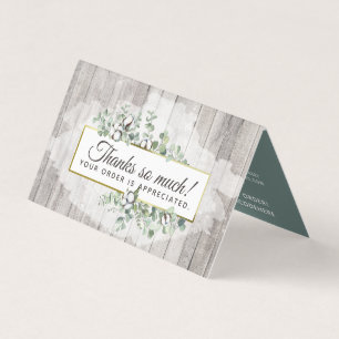 Rustic Southern Watercolor Cotton Thank You Card